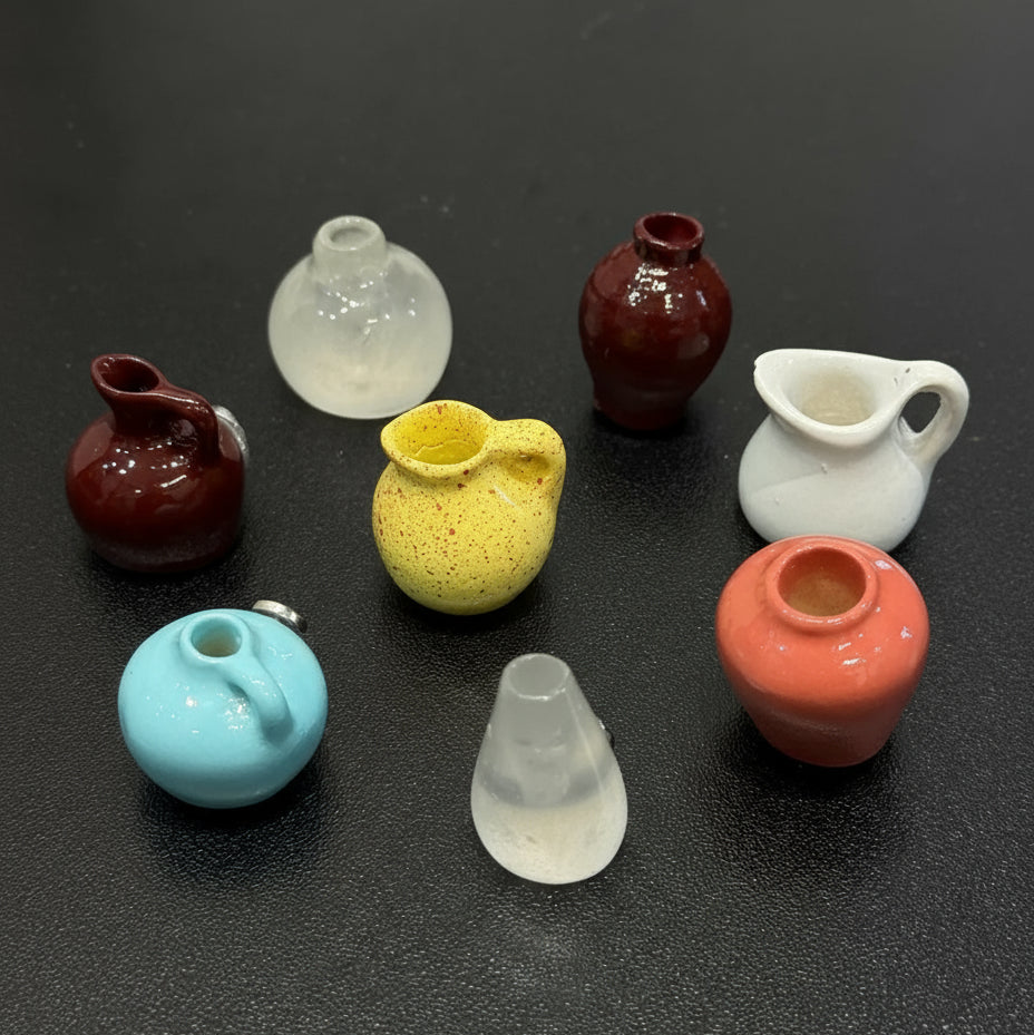 Mini Ceramic Flower Vase Fridge Magnets