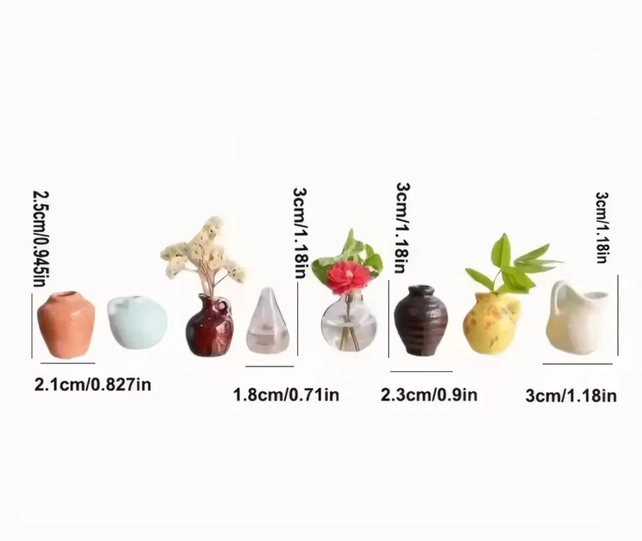 Mini Ceramic Flower Vase Fridge Magnets
