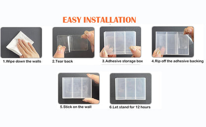 StickEase 3-Grid Wall Organizer